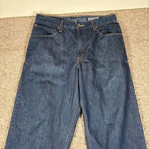 SilverTab Levi's Jeans Mens 33x34 Baggy Fit Dark Wash Denim Pants Y2K Skate